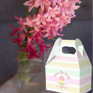 Here's The Scoop Ice Cream Summer Birthday Favor Boxes