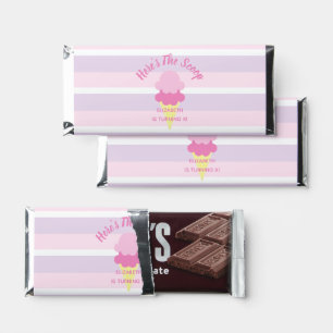 Here's The Scoop Ice Cream Summer Birthday Hershey Bar Favors