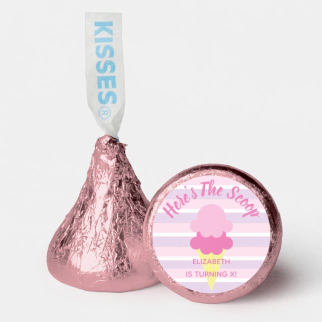 Here's The Scoop Ice Cream Summer Birthday Hershey®'s Kisses® (Front)