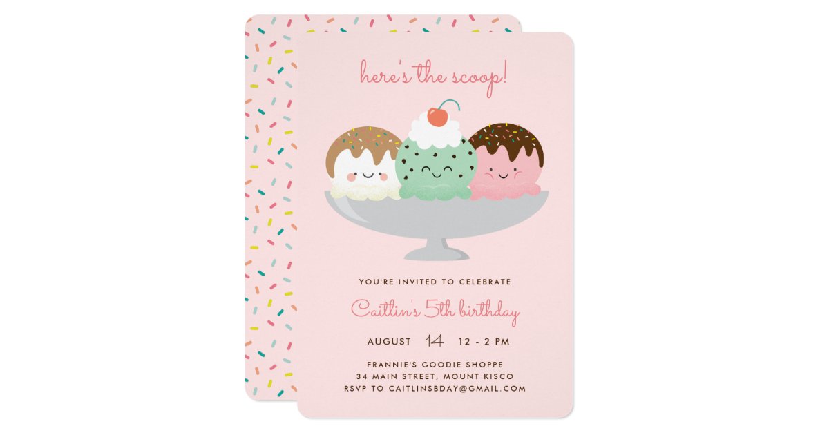 Here's the scoop invitation | Zazzle.com