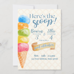 Here's The Scoop Invitation