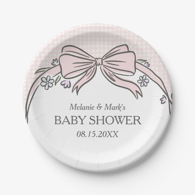 Here's the Scoop Pink Ice Cream Sundae Paper Plates (Front)