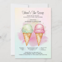 Here's The Scoop Twin Boy Girl Baby Shower