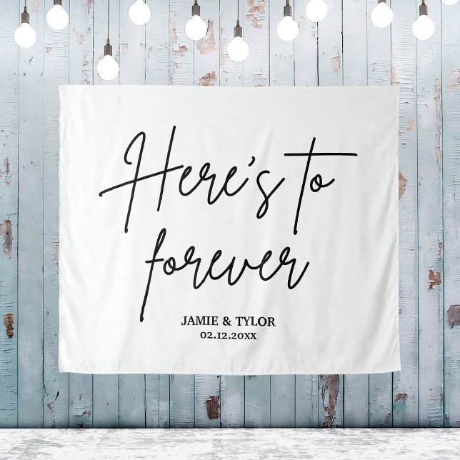 Here's To Forever Wedding Backdrop Ceremony Custom (Here's To Forever Wedding Backdrop Ceremony Custom
)