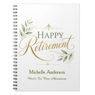 Here's To New Adventures Personalized Name Notebook