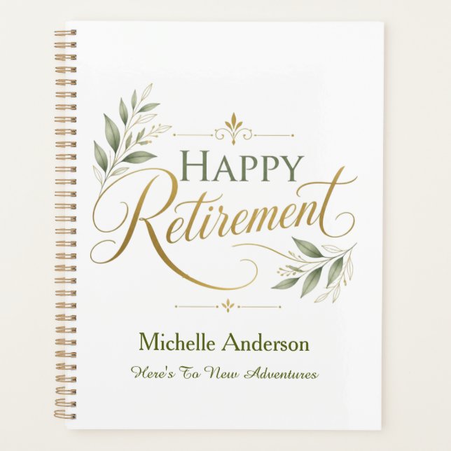 Here's To New Adventures Personalized Name Planner (Front)