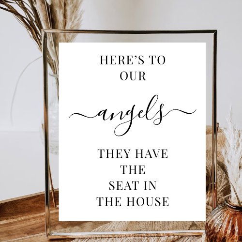 Heres to Our Angels Memorial Wedding Printable Poster