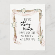 Here's to Strong Woman Quote Tribal Boho