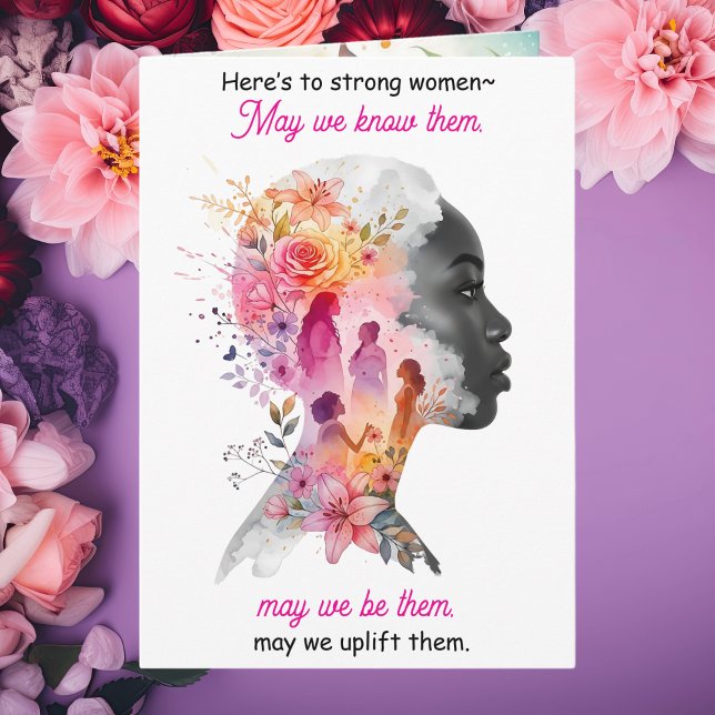 Here's to Strong Women International Women's Day  Card (Creator Uploaded)