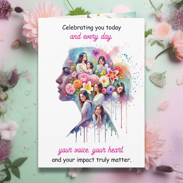 Here's to Strong Women International Women's Day  Card (Creator Uploaded)