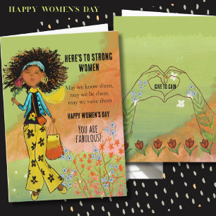 Heres to Strong Women Women's Day Fabulous Card
