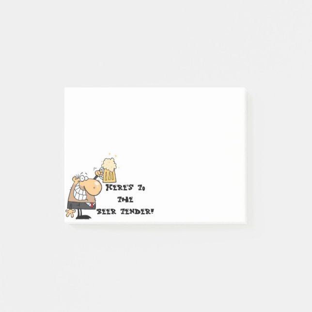 "Here's to the beer-tender!" Post-it Notes (Front)