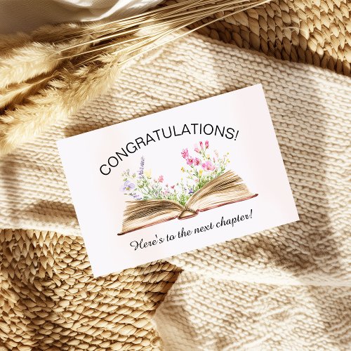 Here's to the Next Chapter Wildflowers Retirement