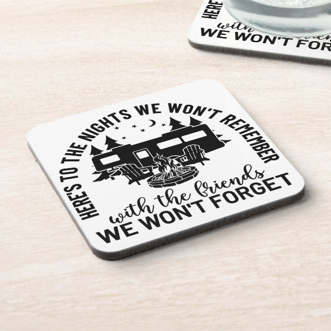 Here's To The Nights We Won't Remember With The Fr Beverage Coaster (Left Side)