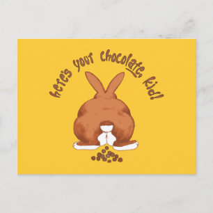 Heres Your Chocolate Pooping Bunny © Sandy Long Postcard