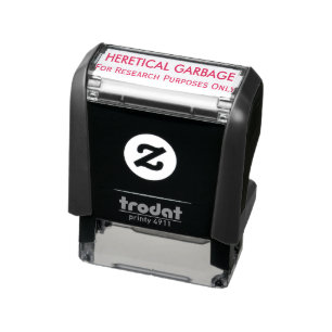 Heretical Garbage For Research Purposes Stamp