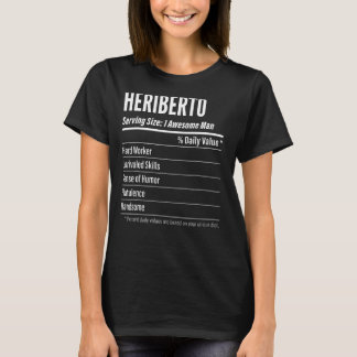 Heriberto Serving Size Nutrition Label Calories T-Shirt