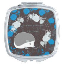 hérisson, vee fleur, bleu, mandala, zen, chakra