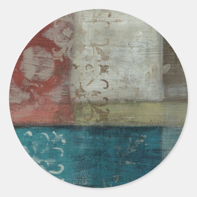 Heritage Abstract I Classic Round Sticker (Front)