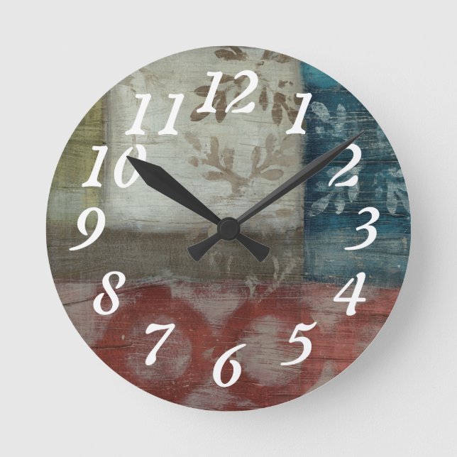 Heritage Abstract II Round Clock (Front)