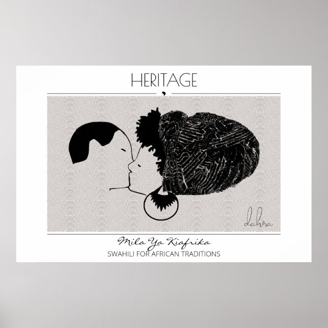 Heritage African Black Love Brown Love  Poster (Front)