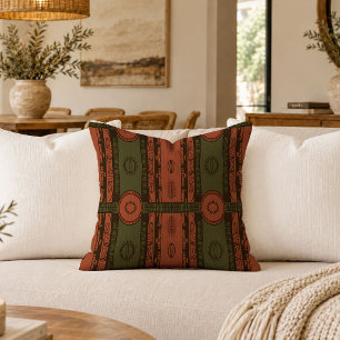 Heritage African Geometric Decorative Pillow Art