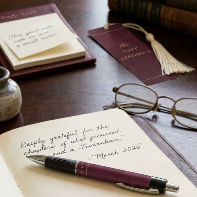 Heritage Burgundy Leather Style Pen (Creator Uploaded)