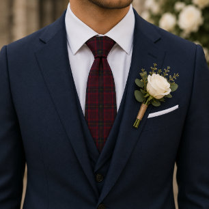 Heritage Burgundy Plaid Neck Tie