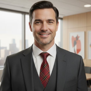 Heritage Burgundy Plaid Neck Tie