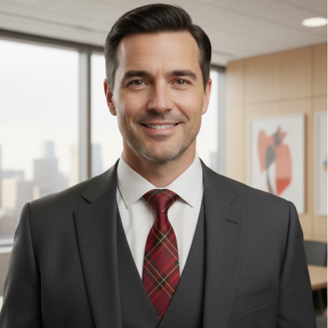 Heritage Burgundy Plaid Neck Tie (Creator Uploaded)