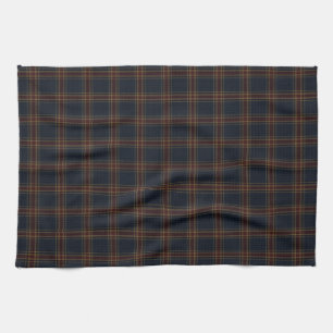 Heritage Burgundy Tartan Plaid Luxury Old Money Kitchen Towel