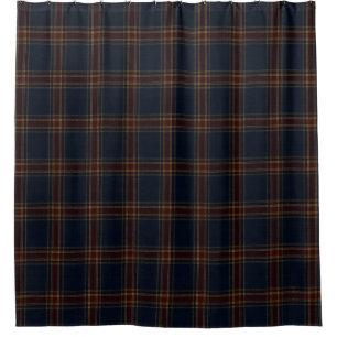 Heritage Burgundy Tartan Plaid Luxury Old Money Shower Curtain