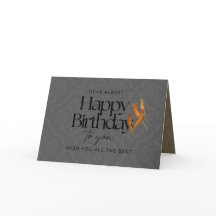 Heritage Canary Bird Custom Birthday Card