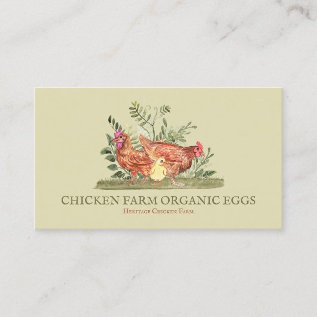Heritage Chicken Farm Business Card