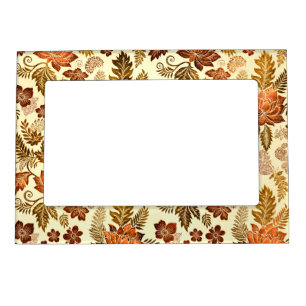 Heritage Copper Warm Gold Floral Design Magnetic Frame