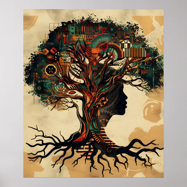 Heritage Echoes: African American Roots Inspired Poster | Zazzle