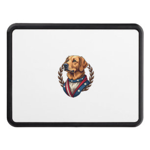 Heritage Golden Retriever Patriotic Vintage Tee 4 Hitch Cover