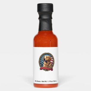 Heritage Golden Retriever Patriotic Vintage Tee Hot Sauces