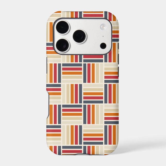 Heritage Grid Quilt seamless pattern Iphone Case (Back)