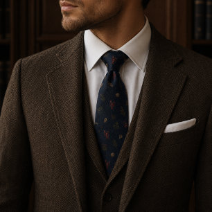 Heritage Lobster Coast Navy Neck Tie