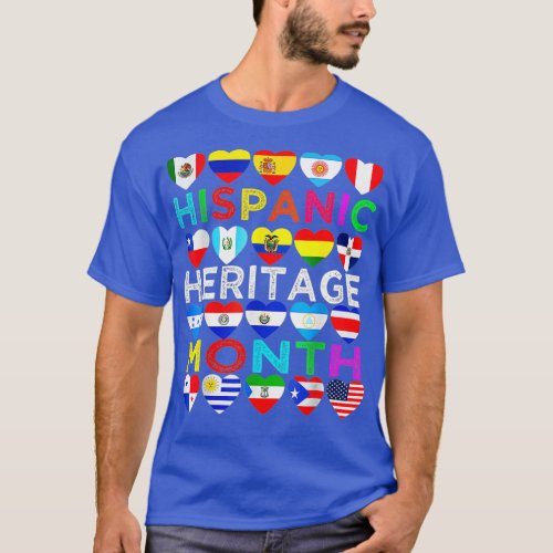 Heritage Month Latino Pride Latin Countries Flag H T_Shirt