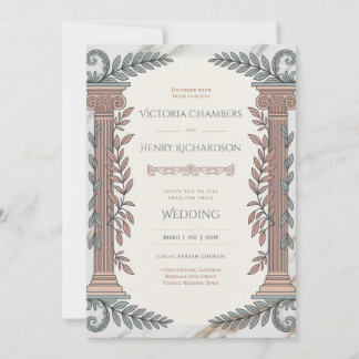 Heritage | Neoclassical Greco-Roman Wedding Invitation