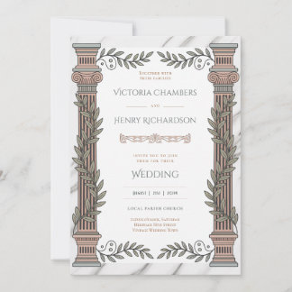 Heritage | Neoclassical Greco-Roman Wedding Invitation