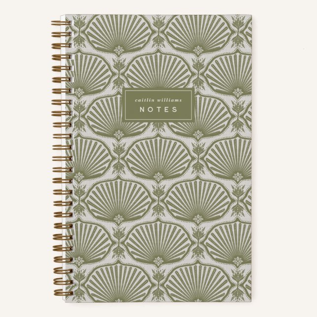 Heritage Olive | Deco Fans Personalized Notebook (Front)