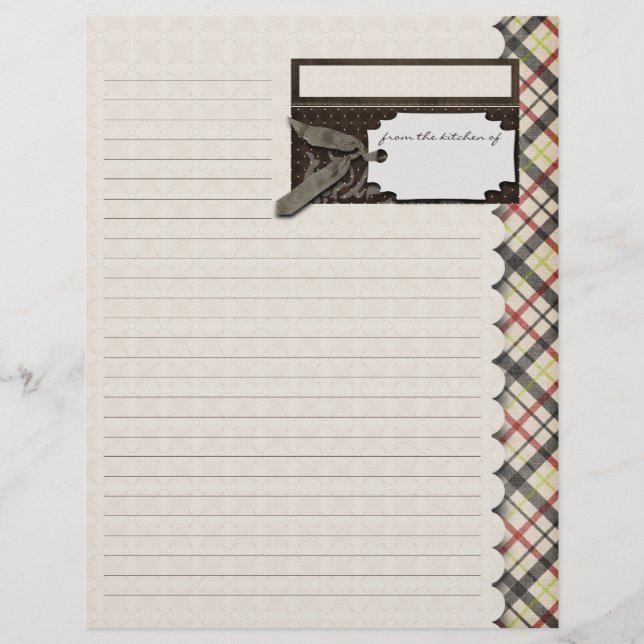 Heritage Recipe Sheet / Flyer (Front)