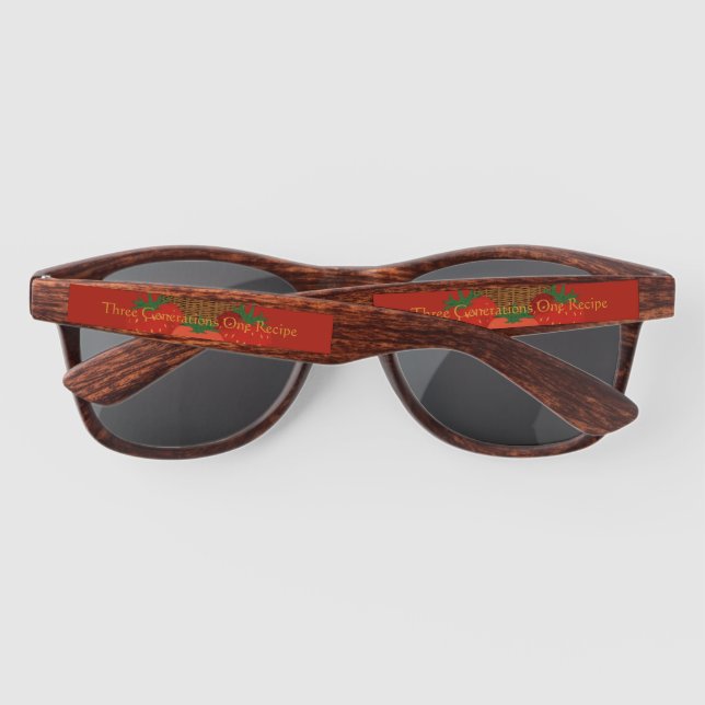 Heritage Recipe Sunglasses With Rustic Berry Strip (Back)
