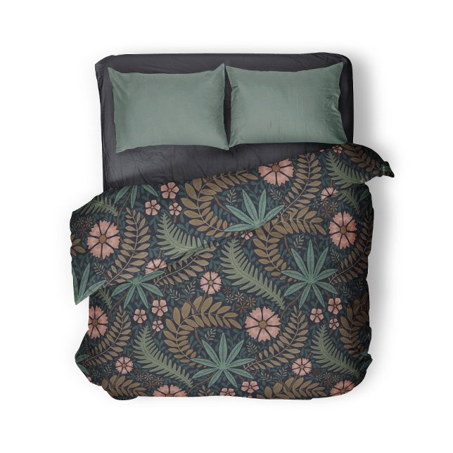 Heritage revival victorian botanical pattern duvet cover (Creator Uploaded)