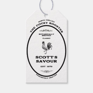 Heritage Rooster   Custom Name & Est. Year Gift Tags