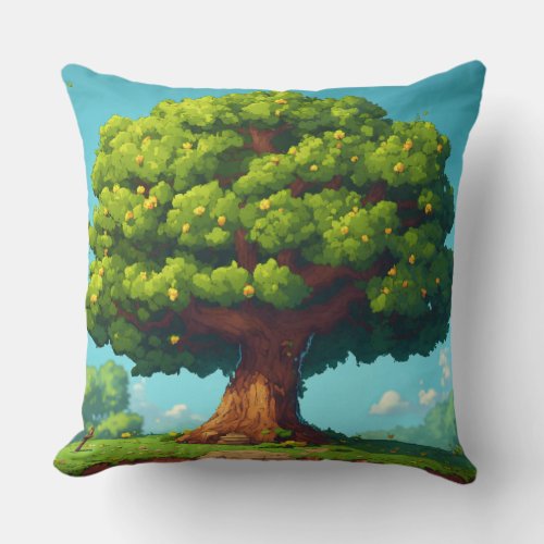 Heritage Roots Majestic Oak T_Shirt Designs Throw Pillow