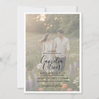 Heritage Soft Opaque Photo Overlay Wedding Invitation